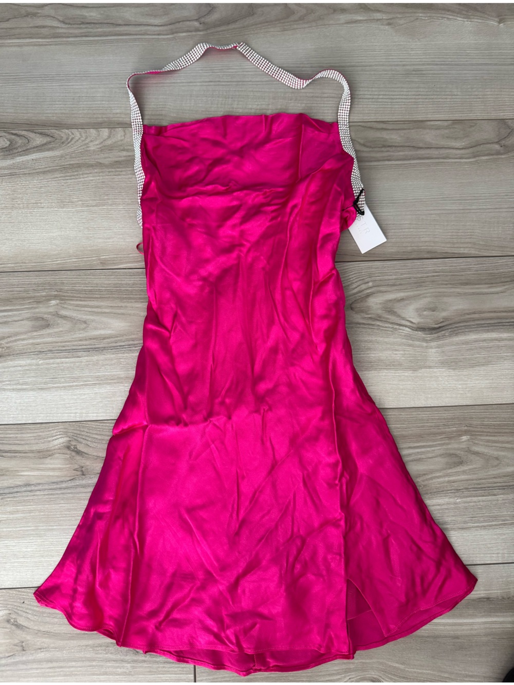Hot Pink Satin Dress